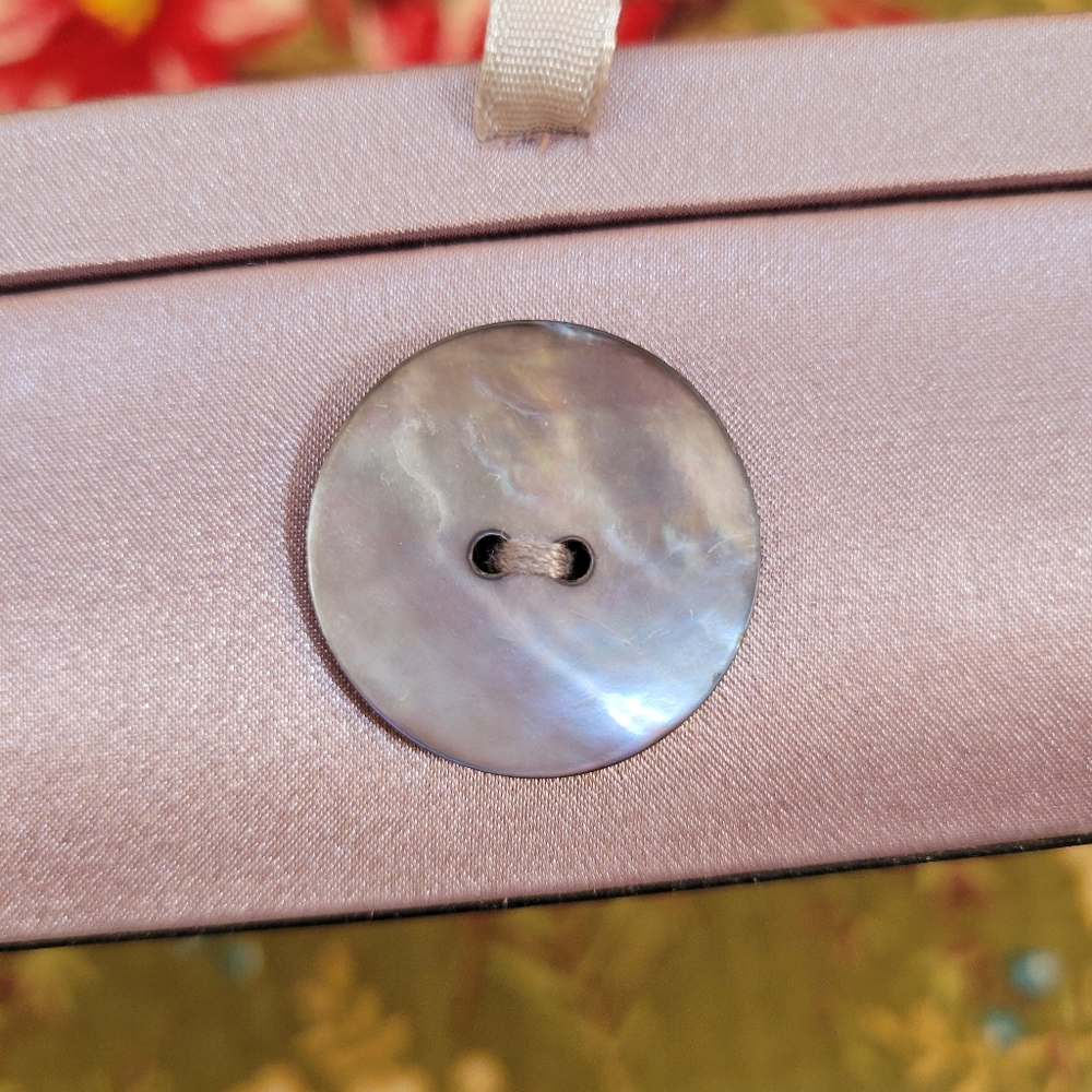 Ann Taylor Elegant Purple Jewelry Box ~ Mirrored Lid ~ w/Tag~ Shabby Chic